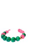 Bracelet en Quartz rose et malachite