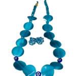 Colliers Naomi bleu turquoise.